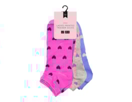 Wholesale Ladies Printed Trainer Socks 3 Pairs Wholesale Ladies Printed Trainer Socks 3 Pairs