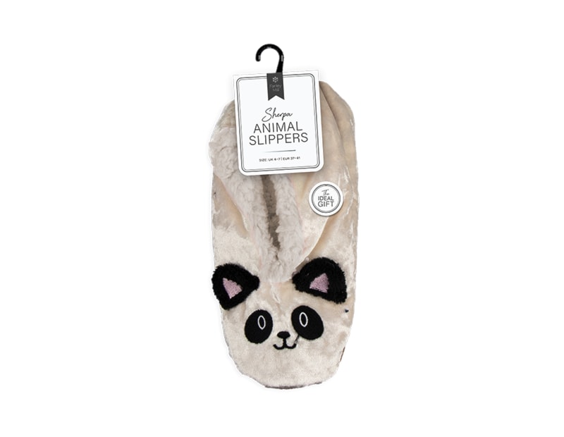 Wholesale Ladies Sherpa Animal Slippers Wholesale Ladies Sherpa Animal Slippers