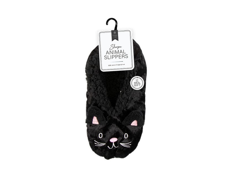 Wholesale Ladies Sherpa Animal Slippers Wholesale Ladies Sherpa Animal Slippers