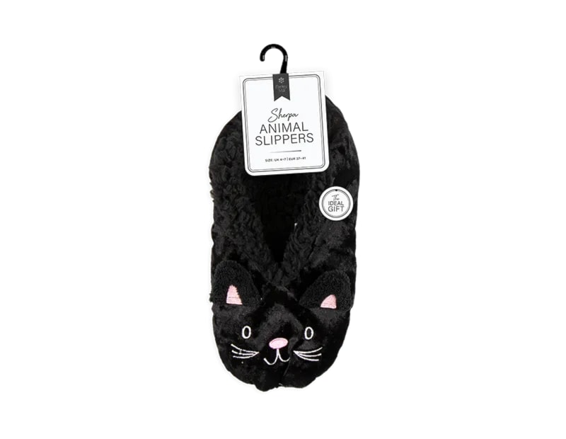 Wholesale Ladies Sherpa Animal Slippers Wholesale Ladies Sherpa Animal Slippers