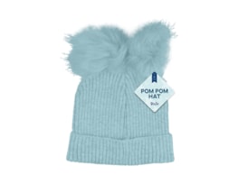 Wholesale Kids Pom Pom Hat With Metallic Thread Wholesale Kids Pom Pom Hat With Metallic Thread