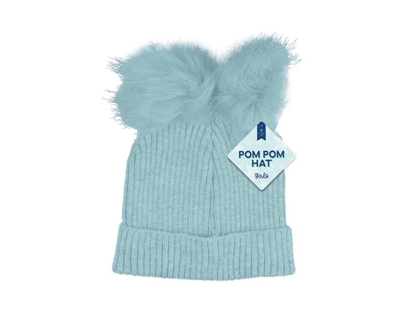 Wholesale Kids Pom Pom Hat With Metallic Thread Wholesale Kids Pom Pom Hat With Metallic Thread