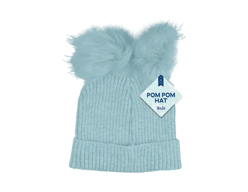 Wholesale Kids Pom Pom Hat With Metallic Thread Wholesale Kids Pom Pom Hat With Metallic Thread