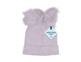 Wholesale Kids Pom Pom Hat With Metallic Thread Wholesale Kids Pom Pom Hat With Metallic Thread