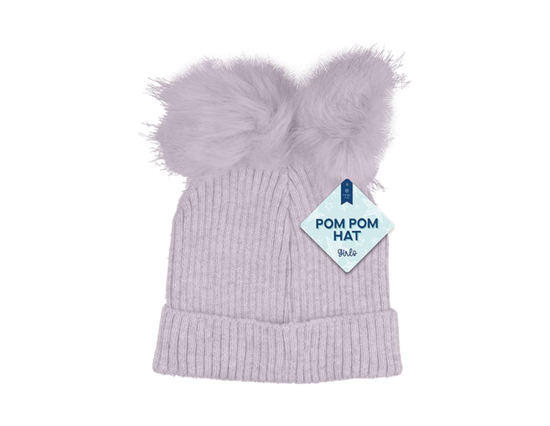 Wholesale Kids Pom Pom Hat With Metallic Thread Wholesale Kids Pom Pom Hat With Metallic Thread