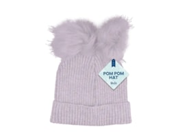 Wholesale Kids Pom Pom Hat With Metallic Thread Wholesale Kids Pom Pom Hat With Metallic Thread