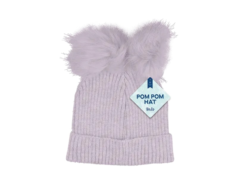 Wholesale Kids Pom Pom Hat With Metallic Thread Wholesale Kids Pom Pom Hat With Metallic Thread