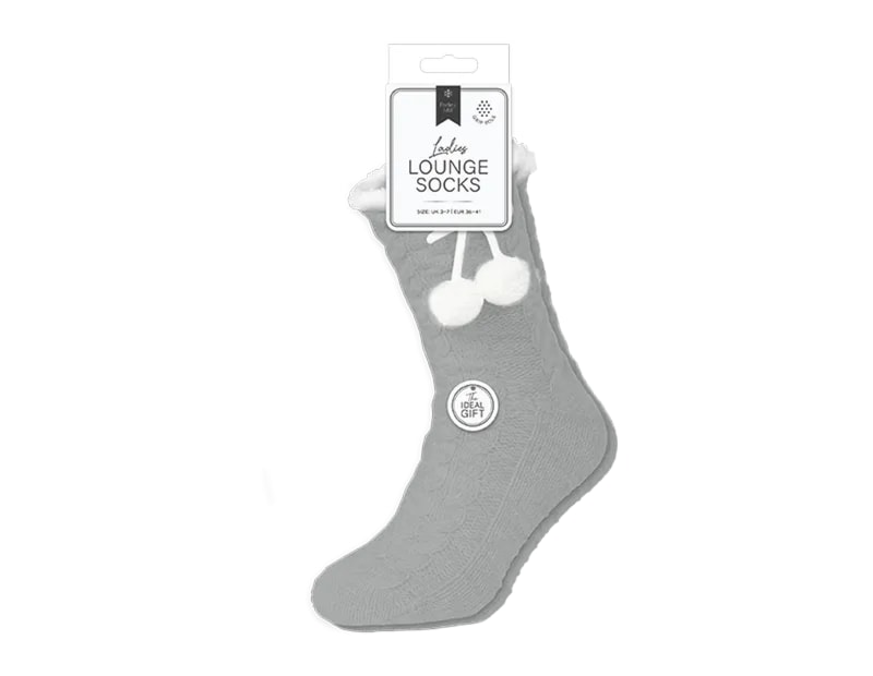 Wholesale Chenille Cable Lounge Socks with Grippers Wholesale Chenille Cable Lounge Socks with Grippers