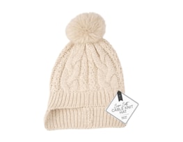 Wholesale Cable Knit Hat with Pom Pom Wholesale Cable Knit Hat with Pom Pom