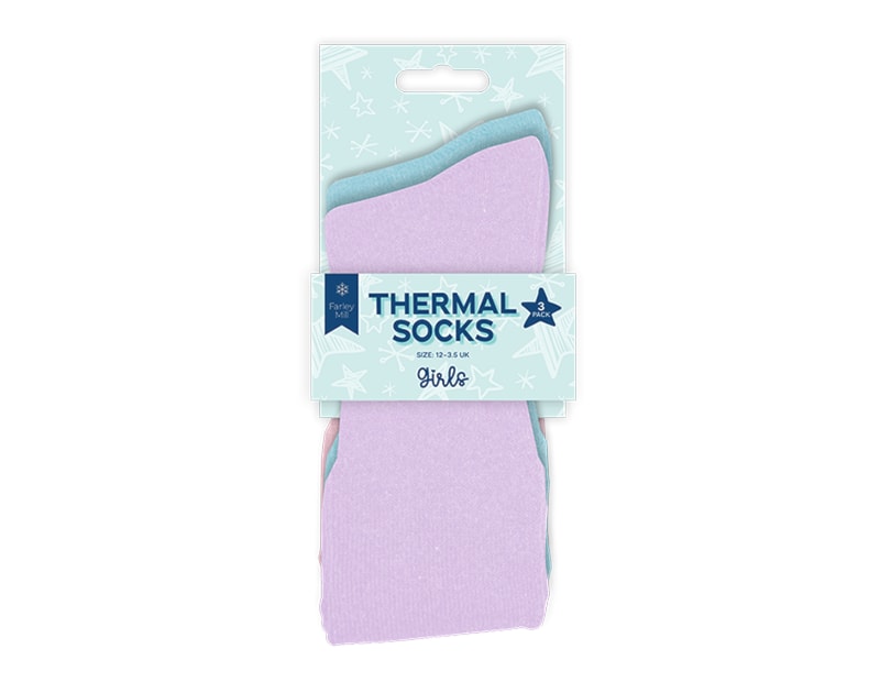 Wholesale Girls Thermal Socks 3pk Wholesale Girls Thermal Socks 3pk