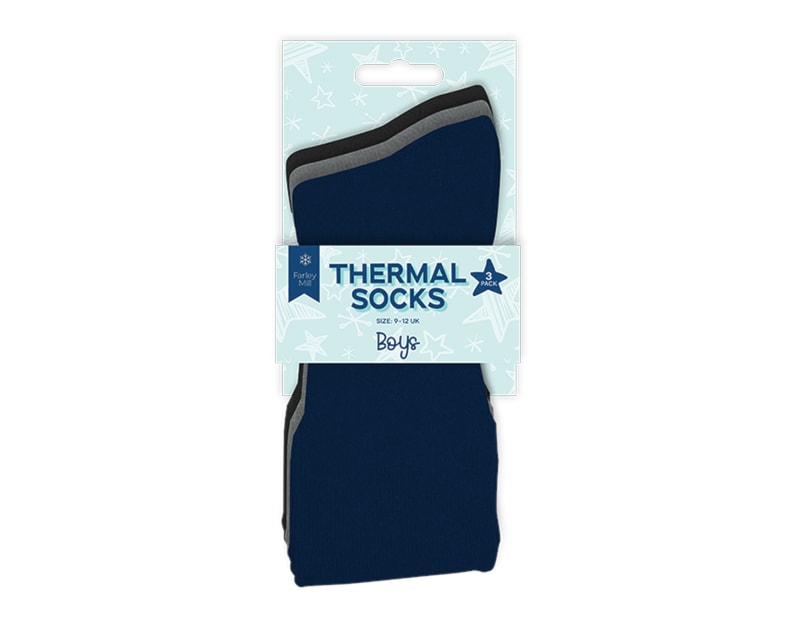 Wholesale Boys Thermal Socks 3pk Wholesale Boys Thermal Socks 3pk