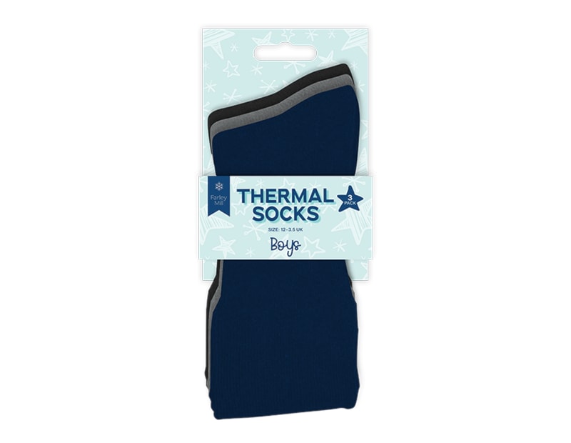 Wholesale Boys Thermal Socks 3pk Wholesale Boys Thermal Socks 3pk
