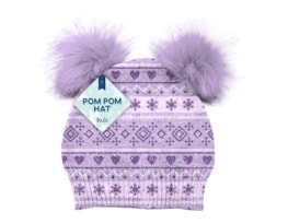 Wholesale Girls Lurex Pom Pom Trim Hat Wholesale Girls Lurex Pom Pom Trim Hat