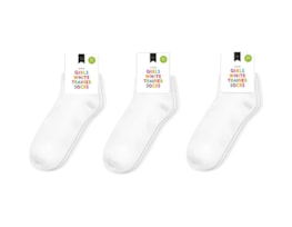 Wholesale Girls Plain Trainer Socks