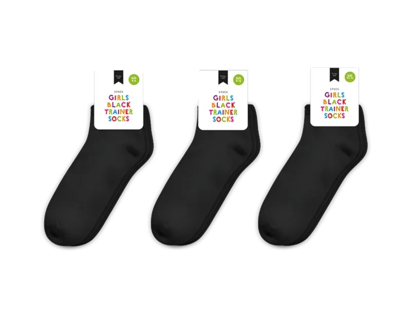 Wholesale Girls Plain Trainer Socks
