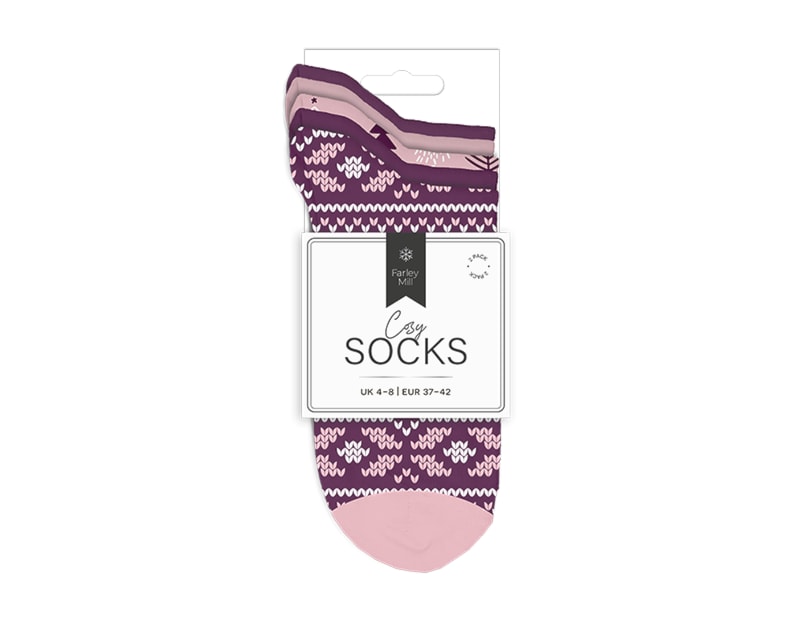 Wholesale Ladies Printed Crew Socks 5pk Wholesale Ladies Printed Crew Socks 5pk