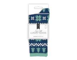 Wholesale Ladies Printed Luxury Socks 2pk Wholesale Ladies Printed Luxury Socks 2pk