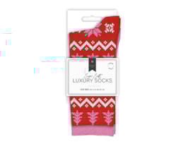 Wholesale Ladies Printed Luxury Socks 2pk Wholesale Ladies Printed Luxury Socks 2pk