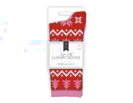 Wholesale Ladies Printed Luxury Socks 2pk Wholesale Ladies Printed Luxury Socks 2pk