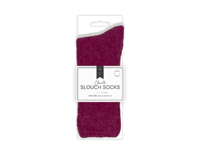 Wholesale Ladies Plain Chenille Slouch Socks 2pk Wholesale Ladies Plain Chenille Slouch Socks 2pk