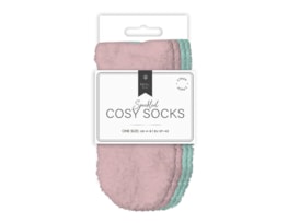 Wholesale Ladies Mixed Cosy Socks 2pk