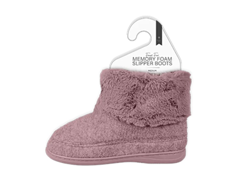 Wholesale Ladies Faux Fur Lined Memory Foam Slipper Boots Wholesale Ladies Faux Fur Lined Memory Foam Slipper Boots