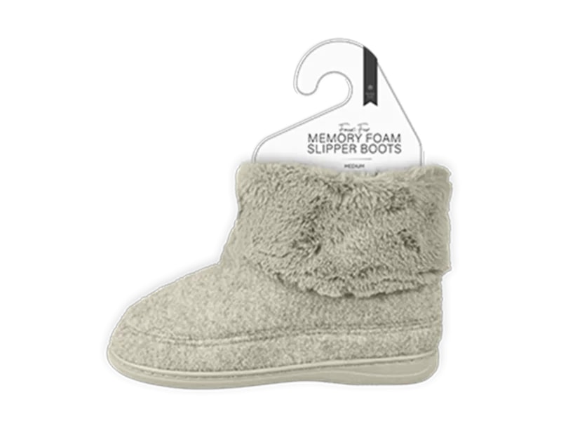 Wholesale Ladies Faux Fur Lined Memory Foam Slipper Boots Wholesale Ladies Faux Fur Lined Memory Foam Slipper Boots