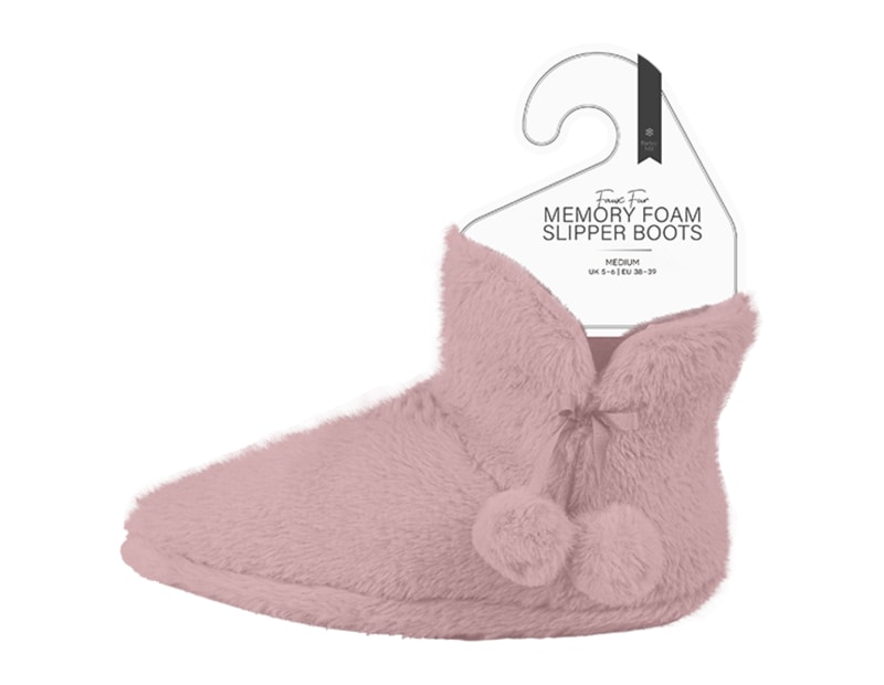 Wholesale Ladies Faux Fur Memory Foam Slipper Boots Wholesale Ladies Faux Fur Memory Foam Slipper Boots