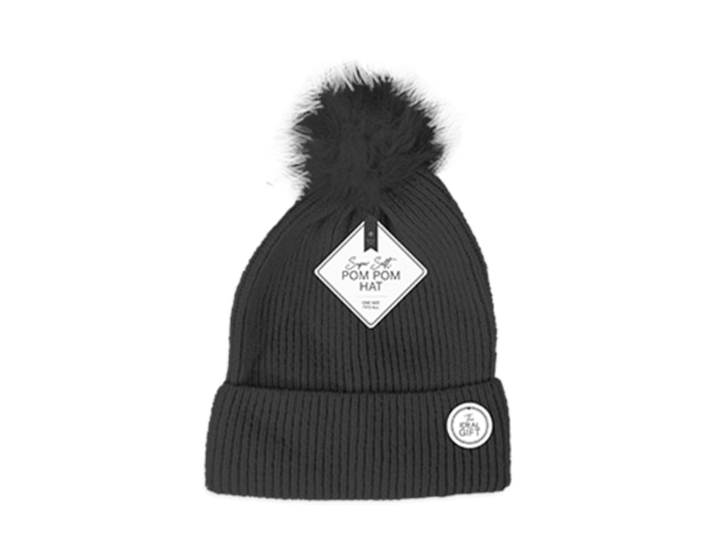 Wholesale Ladies Super Soft Marl Ribbed Hat with Pom Pom Wholesale Ladies Super Soft Marl Ribbed Hat with Pom Pom