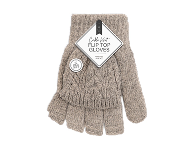 Wholesale Ladies Cable Knit Flip Top Gloves Wholesale Ladies Cable Knit Flip Top Gloves