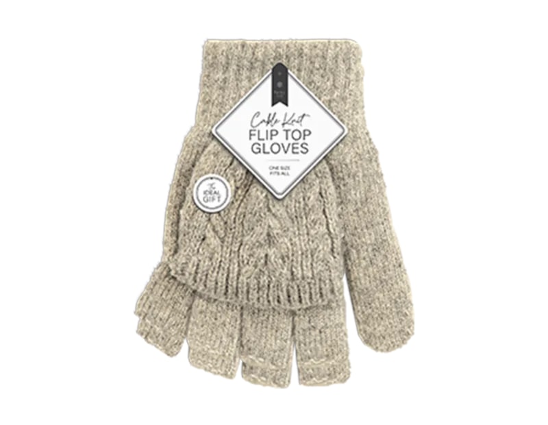 Wholesale Ladies Cable Knit Flip Top Gloves Wholesale Ladies Cable Knit Flip Top Gloves