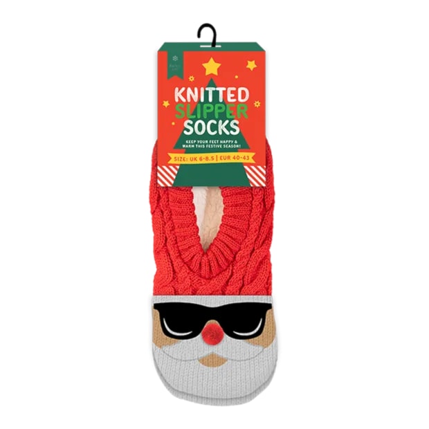 Wholesale Men's Christmas Novelty Knitted Slipper Socks with Fleece Lining Wholesale Men's Christmas Novelty Knitted Slipper Socks with Fleece Lining