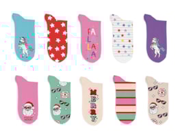 Wholesale Girls Printed Novelty Lurex Socks 5pk Wholesale Girls Printed Novelty Lurex Socks 5pk
