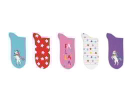 Wholesale Girls Printed Novelty Lurex Socks 5pk