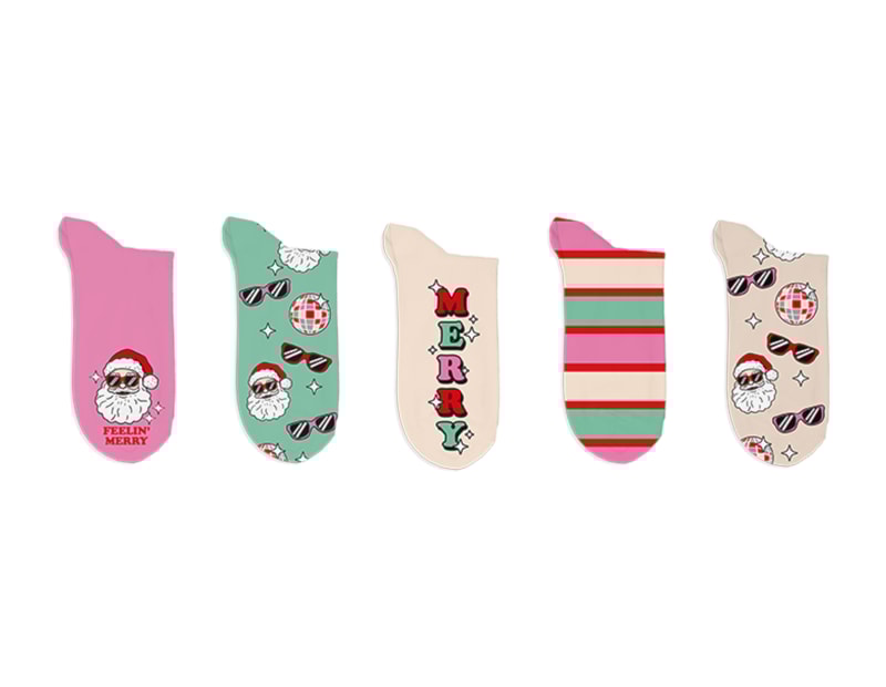 Wholesale Girls Printed Novelty Lurex Socks 5pk Wholesale Girls Printed Novelty Lurex Socks 5pk