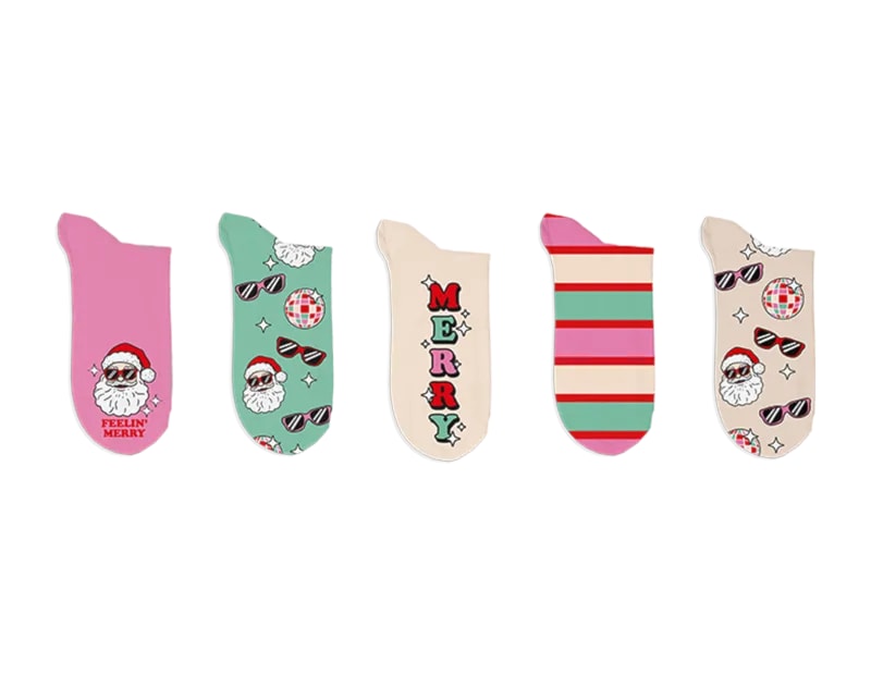 Wholesale Girls Printed Novelty Lurex Socks 5pk Wholesale Girls Printed Novelty Lurex Socks 5pk