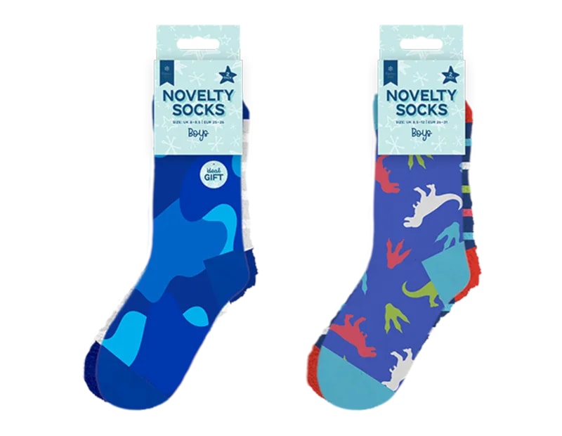 Wholesale Boys Novelty Cosy Socks 2pk Wholesale Boys Novelty Cosy Socks 2pk