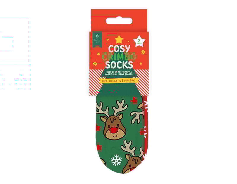 Wholesale Boys Printed Novelty Cosy Socks with Grippers 2pk Wholesale Boys Printed Novelty Cosy Socks with Grippers 2pk