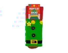 Wholesale Festive 3D Character Men's Socks Wholesale Festive 3D Elf Men's Socks