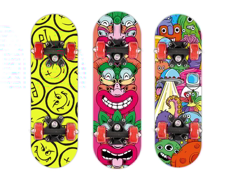 Wholesale Kids Printed Skateboard 17" CDU Wholesale Kids Printed Skateboard 17" CDU