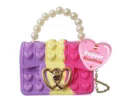 Wholesale Popper Handbag With Gold Heart Clasp Wholesale Popper Handbag With Gold Heart Clasp