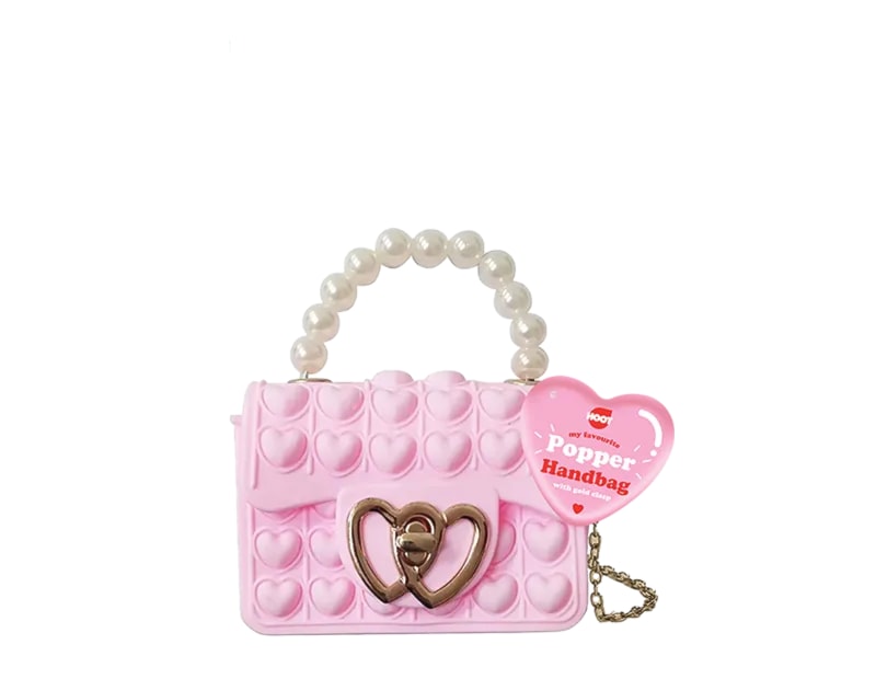 Wholesale Popper Handbag With Gold Heart Clasp