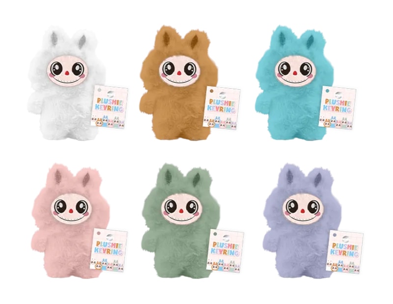 Wholesale Plush Character Keyring 8cm CDU Wholesale Plush Character Keyring 8cm CDU