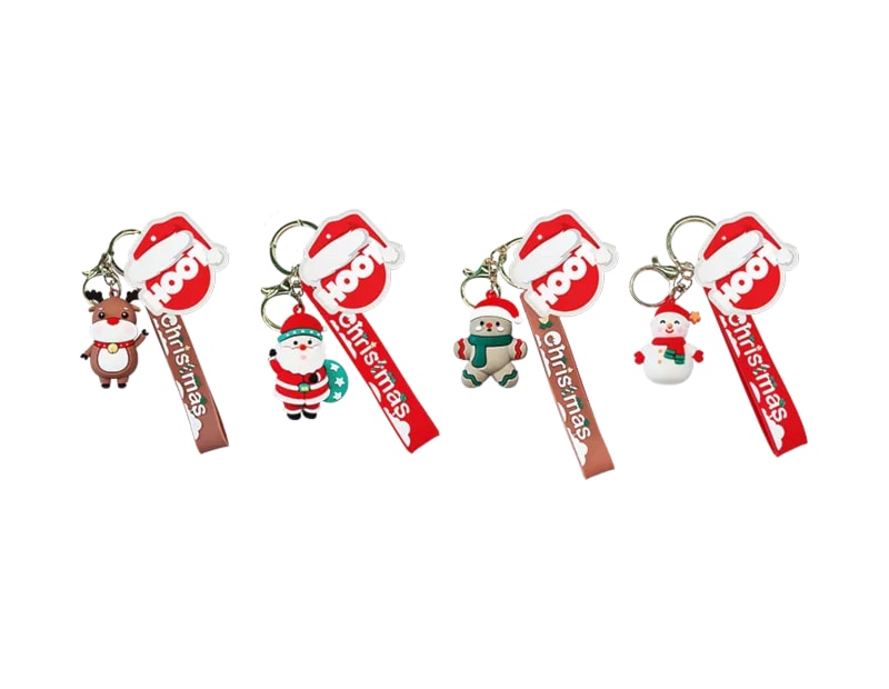 Wholesale Christmas Character with Tag Keyring CDU Wholesale Christmas Character with Tag Keyring CDU