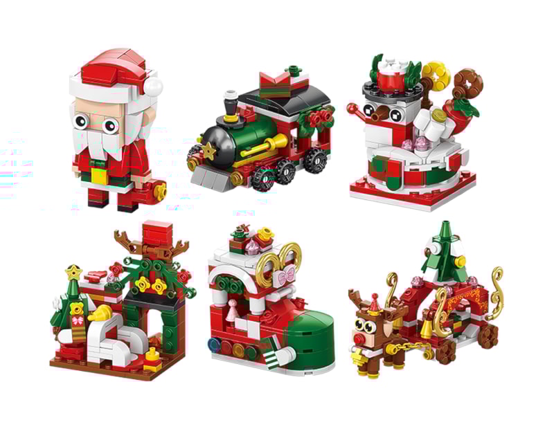 Bulk Buy Christmas Character Building Blocks