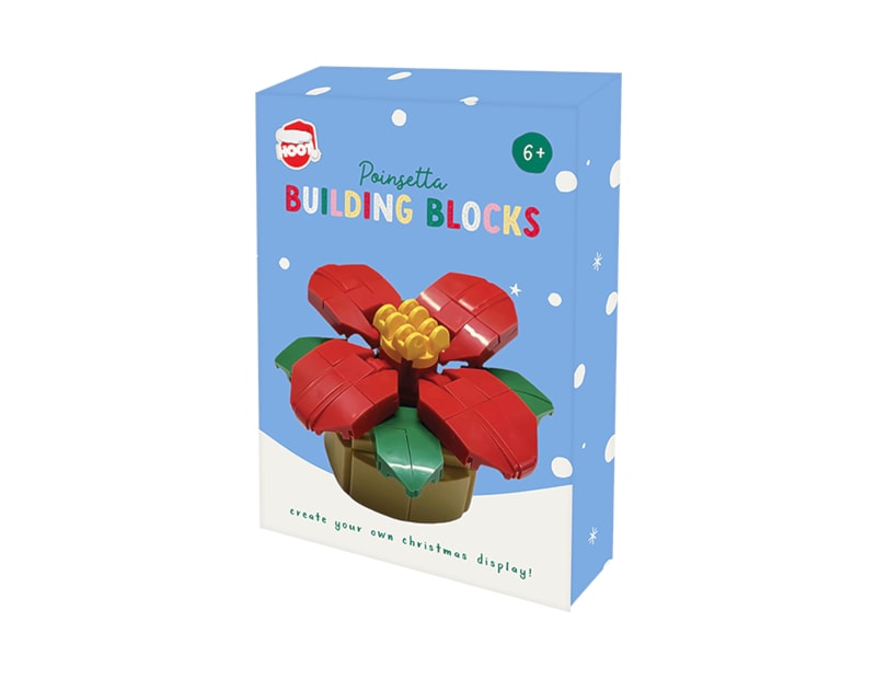 Wholesale Christmas Poinsettia Festive Foliage Building Blocks CDU