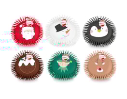 Wholesale Christmas Jiggly Character Ball CDU Bulk Buy Christmas Jiggly Character Ball CDU