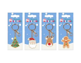 Wholesale Christmas Diamante Keyring CDU Wholesale Christmas Diamante Keyring CDU