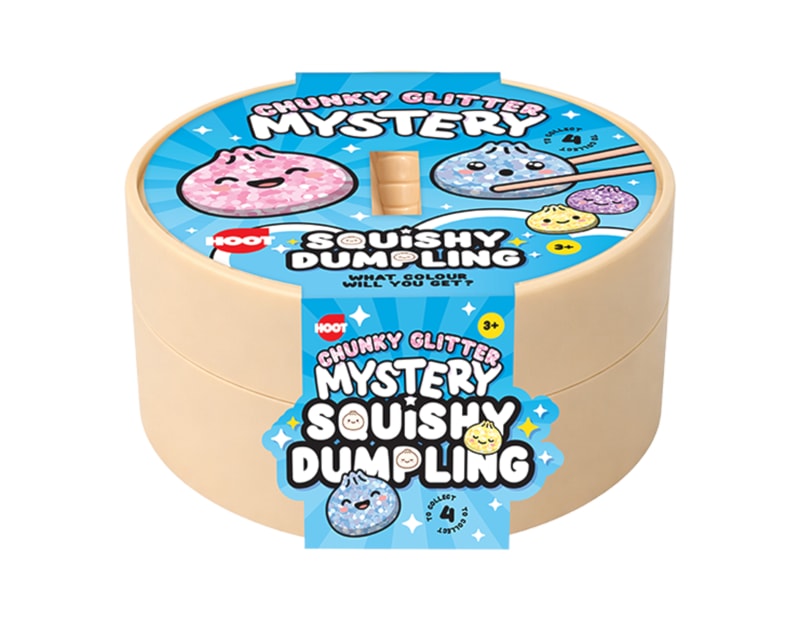 Wholesale Squishy Chunky Glitter Dumplings Dia 8.5cm CDU