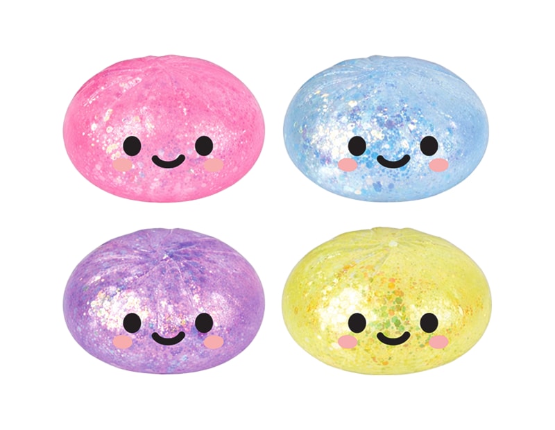 Wholesale Squishy Chunky Glitter Dumplings Dia 8.5cm CDU
